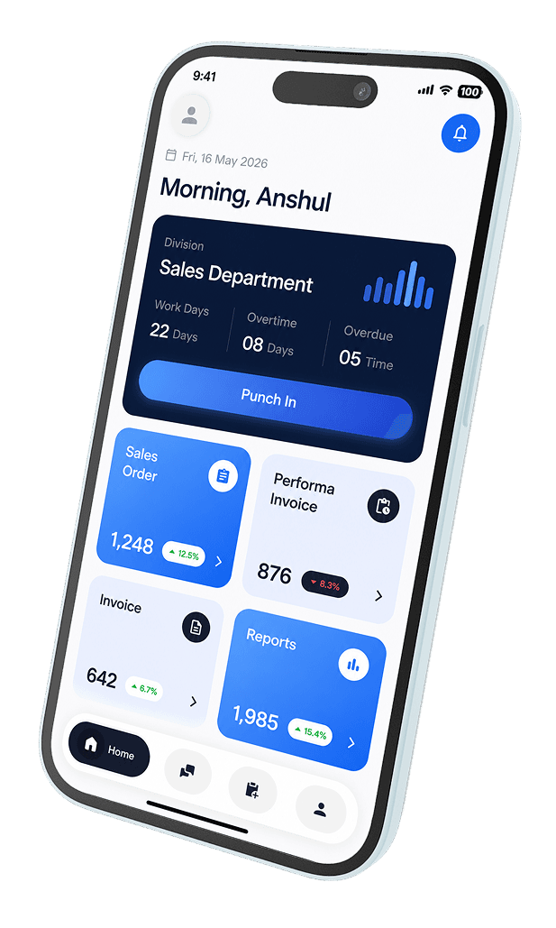 SalesVera App Mockup
